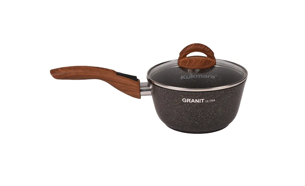 кго0156а Ковш 1,5л с носиком со съёмной ручкой со стеклянной крышкой Granit Ultra (original) 1 