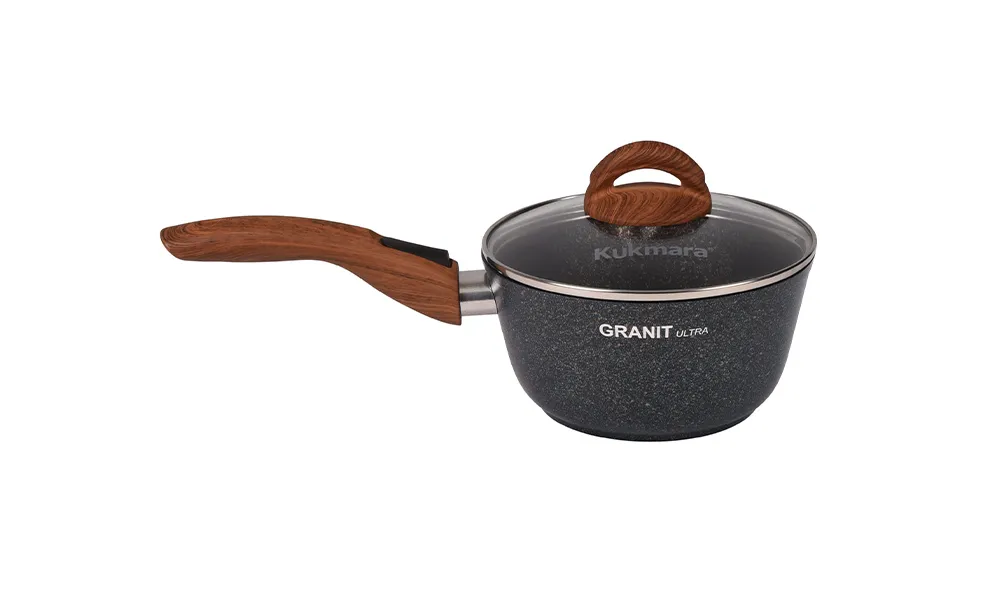 кгг0156а Ковш 1,5л с носиком со съёмной ручкой со стеклянной крышкой Granit Ultra (blue) 1 